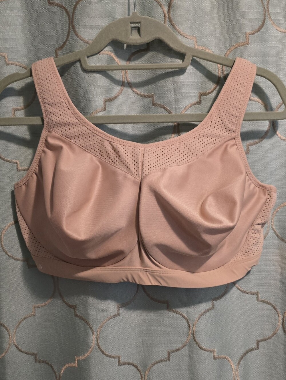 Glamorise 9066 Women's 42F Beige Bra Underwire Mesh Adjustable Straps NWOT